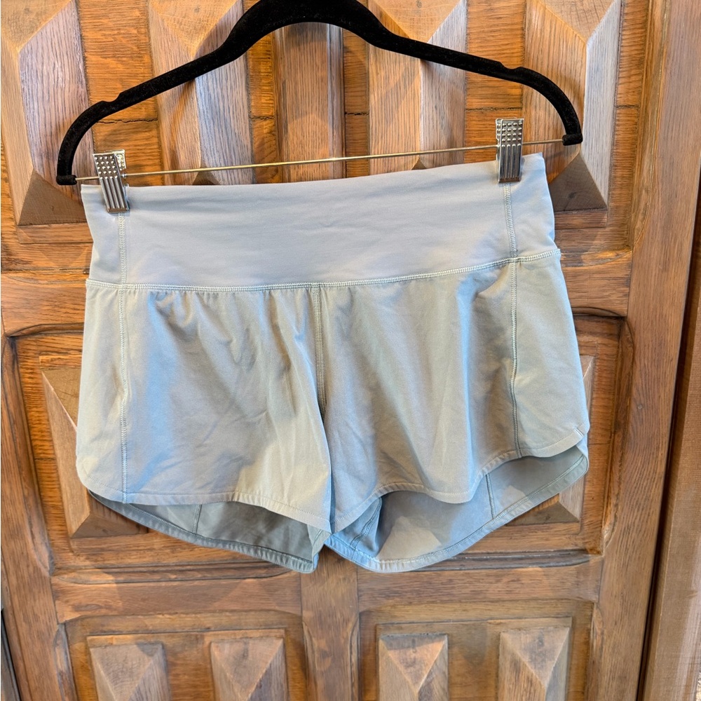 Lululemon speed up 4 inch greyish/purple, size 6 Tall